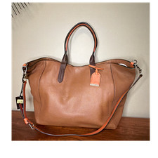Cole Haan Brown Pebbled Satchel Top Handle with dust bag