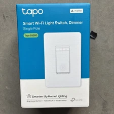 TP-Link Tapo Smart Light Switch, Matter Compatible, Single Pole, 1-Pack 