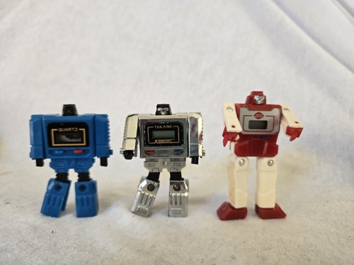 TAKARA KRONOFORM ROBOT G1 VINTAGE 1983 TRANSFORMERS 3 WATCHES, No Band - Picture 2 of 7