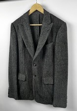 Dries Van Noten Men s Herringbone Tweed Sport Coat, Sz 50 Unlined A-23