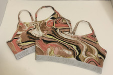 Justice OH SO SOFT Pink Racerback Sports Bra Lot of 2 Girls Size 34