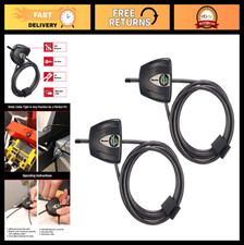 Heavy Duty Steel Cable Lock with Keys - Anti-Theft for Trail Cameras Kayaks, 2