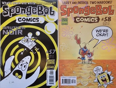 2 SpongeBob Comics #57 #58 1st United Plankton Squarepants Patrick Mr. Krabs 1