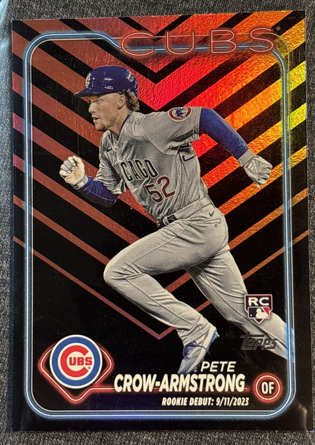 2024 Topps Update Pete Crow-Armstrong RC Rookie Debut Holiday Foil Cubs #US91