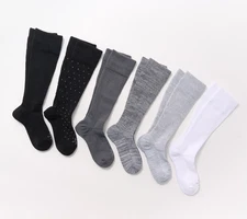 Tommie Copper Basic Dot 6Pk Snugstay WOTC Compression Socks - Medium