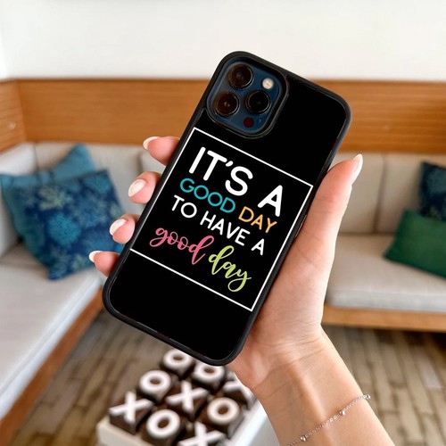 For Apple iPhone SE 11 12 13 14 15 16 Anti scratch Cover Happy Great Day Good - Picture 22 of 25