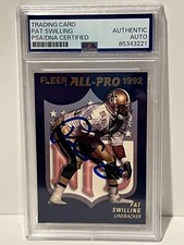PAT SWILLING 1992 Fleer All Pro Signed Auto New Orleans Saints #276 PSA/DNA