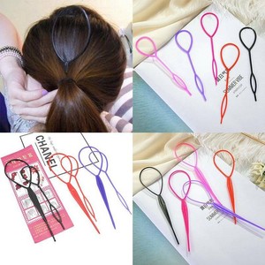 2pcs//set Plastic Crochet Braid Pull Hair Needle Ponytail Pigtails Hairstyle Tool