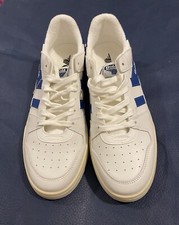 Image of NEW GOLA WHITE LOW TRAINERS Size UK 10 EU 44 GENTS LEATHER ELEGANCE