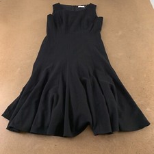 Calvin Klein Women's Size 4 Black Sleeveless Round Neck Paneled Swing Dress