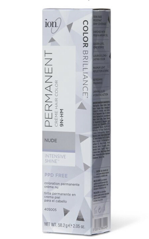 Ion Color Brillance Permanent Cream Hair Color Nude-neutral Blonde 9N-HM