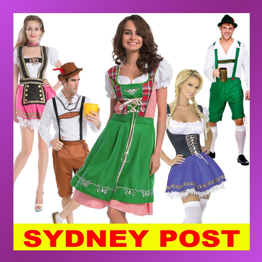 knee length dresses for ladies Tyrolean Woman Lederhosen Costume Light Brown main image 0