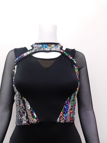 Dance Costume Curtain Call J5494 XL Child Black Jazz - Picture 2 of 9
