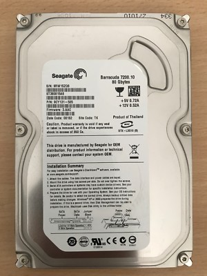 3,5'' Festplatte Seagate Barracuda 80GB ST380815AS 7200 RPM S-ATA SATA HDD