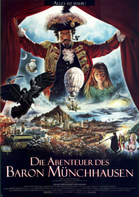 Die Abenteuer des Baron Münchhausen ORIGINAL A1 Kinoplakat Eric Idle /U. Thurman