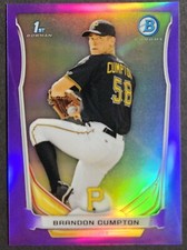 2014 Bowman Chrome Prospects Purple Refractor #BCP81 Brandon Cumpton SP /199