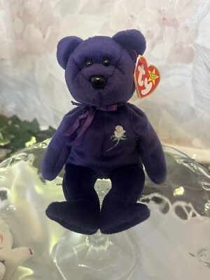 Princess Teddybear ぬいぐるみ Ty Beanie Babies Princess Bear Toy, Purple, Rare 8421043002| eBay