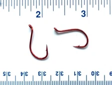 100 Danielson HCBOR Red Chrome Octopus Fish Fishing Hooks size 4 - 100 hooks