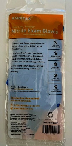 Ambitex. Guanti da esame in nitrile. Durevole ultrasottile. Taglia unica. Guanti Ct 10 Totali. - Foto 2 di 4