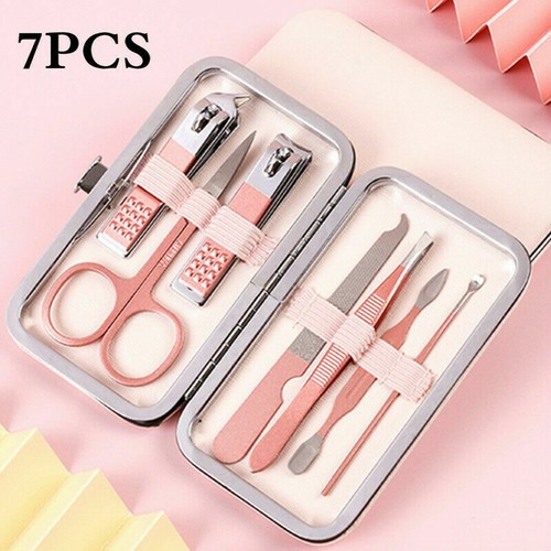 7-18pcs Manicure Nail Clippers Pedicure Set Stainless Steel Nail Care Chic Gifts - Picture 8 of 12