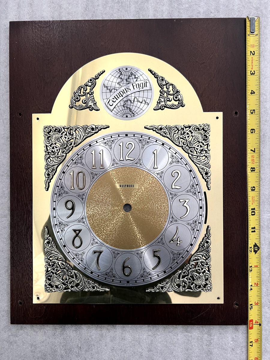 Vintage Westwood Tempus Fugit Westminster Grandfather Clock Face