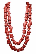 Kenneth Jay LANE Necklace Resin Faux Coral Red Large Statement Vintage KJL gyuhj