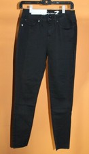 Seven7 Black Mid Rise Ankle Skinny RAW HEAM Jeans Size 4 NWT
