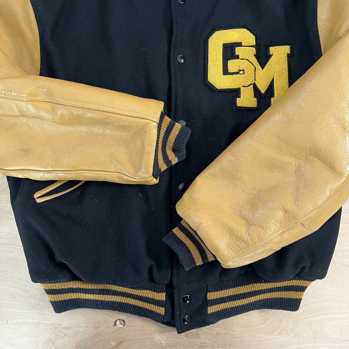 Vintage Butwin Letterman Jacket 40 Black Yellow 60s Wool Vintage Butwin Letterman Jacket 40 Black Yellow 60s Wool