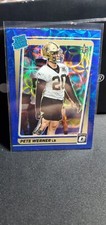 Pete Werner SP RC BLUE SCOPE Prizm 2021 Optic Rated Rookie New Orleans Saints