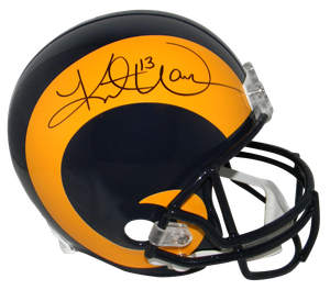 kurt warner autographed helmet