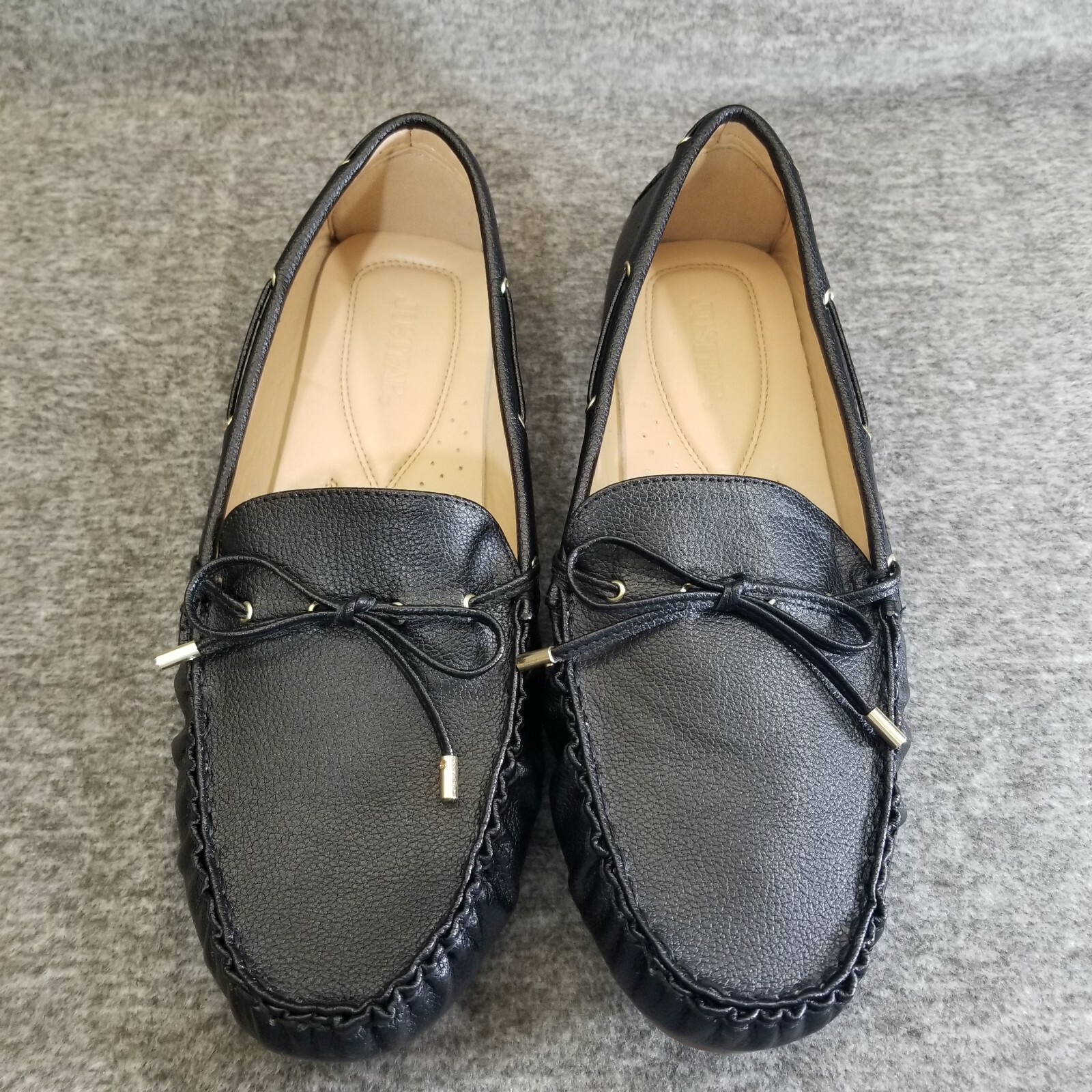 JustFab BLACK Lincoln Flats Womens Size 