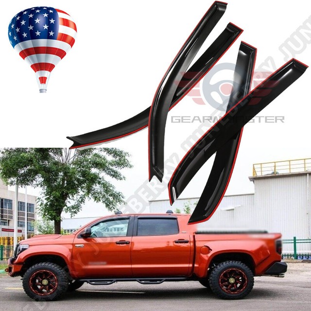 For TOYOTA Tundra CrewMax 2007-2019 Door Vent Visors Rain Guards