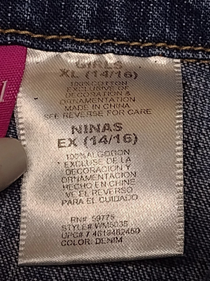 Chaqueta vaquera azul The Wonderful World of Disney para niñas talla XL 14/16 Foto 3 de 4