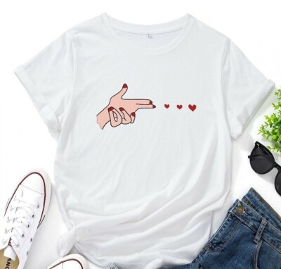 Bang Bang Shot Me Down T-Shirt / Bang Heart / Gun Hearts 