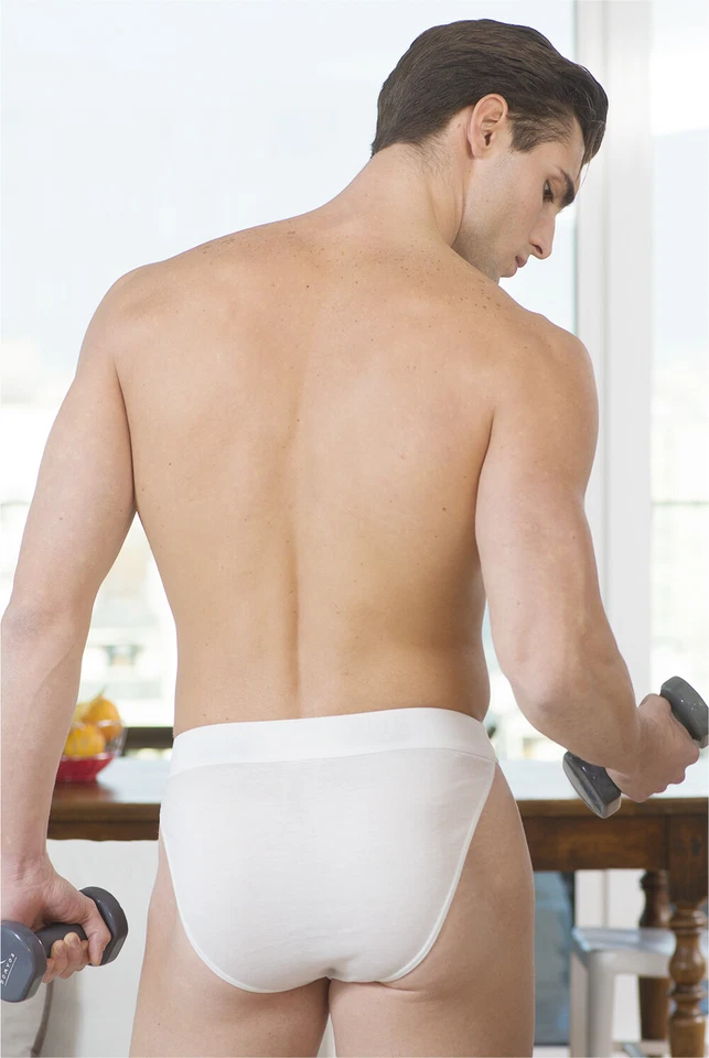 Tanga da uomo con elastico esterno in 100% cotone filo di scozia slip Garda 0950 - Immagine 3 di 4