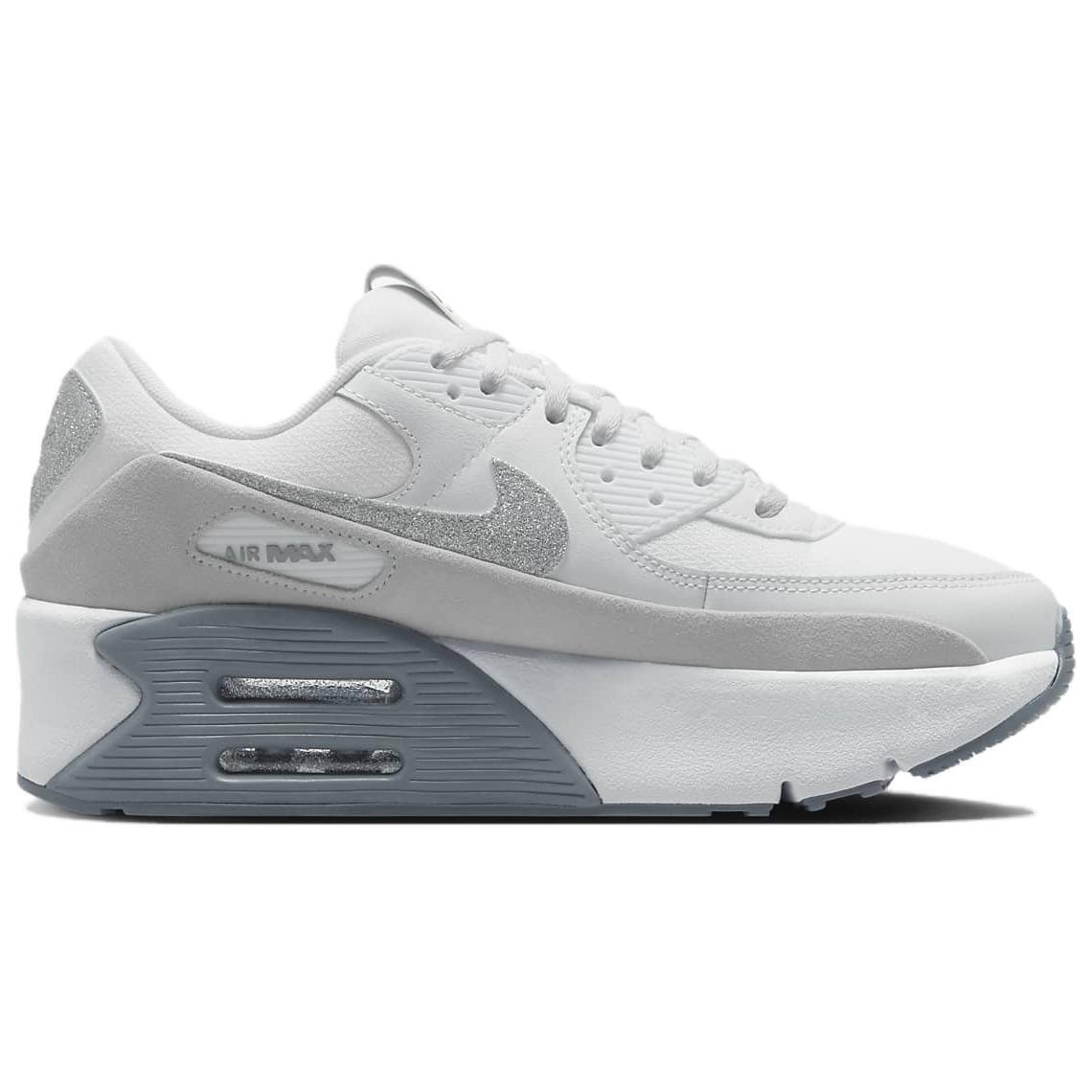 Nike Air Max 90 LV8 Glitter Swoosh HQ3456-191 Women's Sizes | eBay