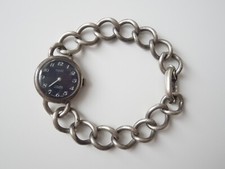 Hurisa 925 Argent Sterling Montre Dau à Remonter Manuellement 38,1 G / 19 CM