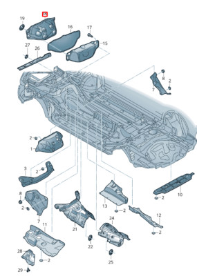 NEU AUDI RSQ8 4MN UNTERER ÄUSSERER WASSERKASTEN ABSORBER 4M0864831P ORIGINAL