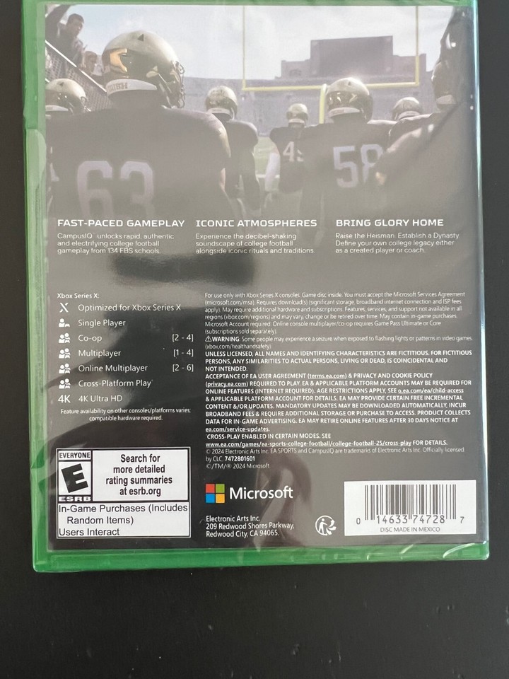 Fifa 22 EA Sports College Football 25 Für Xbox Series X – Originalverpackt & Neuwertig (US/Canada Version) EA SPORTS Neuestes Football Spiel