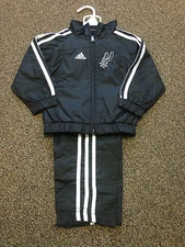 *TODDLER NWT NBA SAN ANTONIO SPURS WIND BREAKER JACKET / PANTS SET ADIDAS*