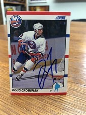 1990-91 SCORE #59 DOUG CROSSMAN SIGNED AUTOGRAPHED CARD A