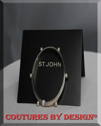 St John Knits Gold/Silber Armreif Armband mit Saatperlen Neu mit Etikett UVP 150 $ - Bild 2 von 9