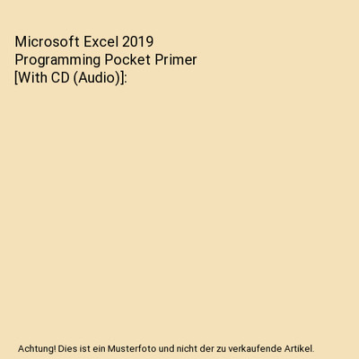 Microsoft Excel 2019 Programming Pocket Primer [With CD (Audio)], Julitta Korol