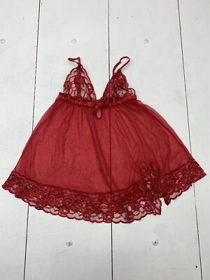 Fredericks Womens Red Sheer Lace Intimate Gown Size Medium | eBay Fredericks Womens Red Sheer Lace Intimate Gown Size Medium | eBay