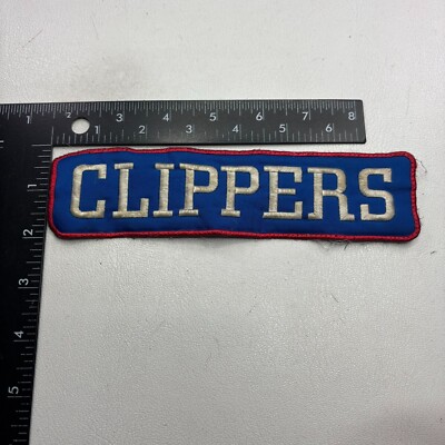 USED-Condition CLIPPERS Patch Pro Basketball Team Recovered From Jacket 53af