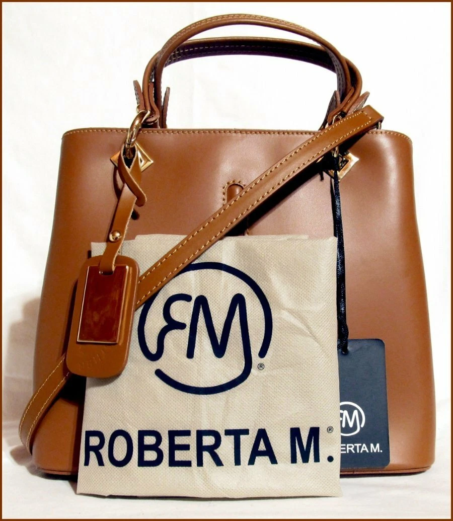 NWT ROBERTA M. ITALIAN LEATHER SATCHEL MADE IN ITALY eBay
