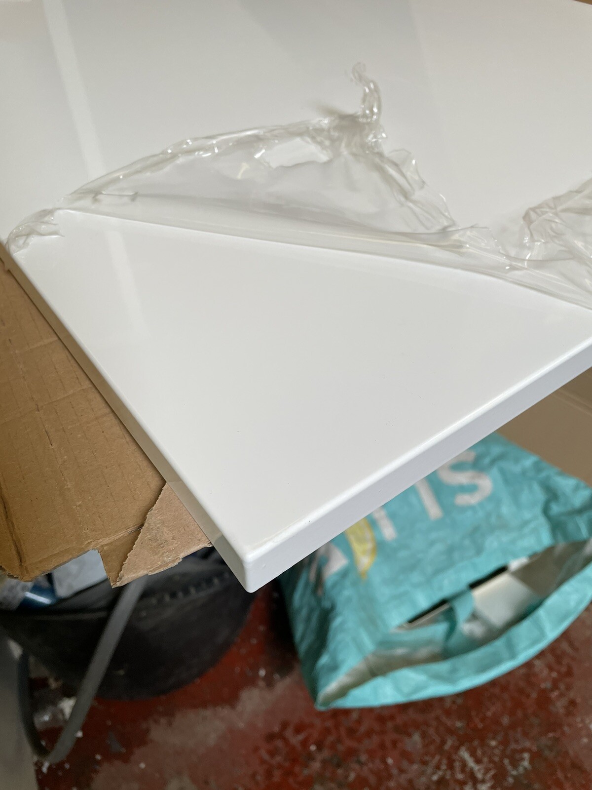 White Gloss Slab Kitchen Doors eBay