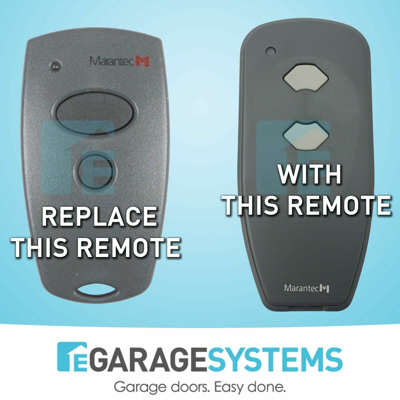 Marantec Garage Door Remote D302 2 Channel Button BHT302 Genuine 64176