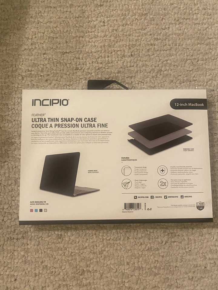 Incipio Feather Ultra Thin Snap-On Case for 12" MacBook Pro  (black) - Image 2 of 2