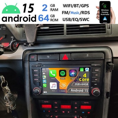 64G Android 15 Carplay Autoradio Für Audi A4 8E 8H B6 B7 2000-2009 GPS Navi RDS